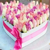 Más información de Box de 24 rosas premium tonos pastel
