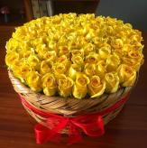 Más información de Canasta de Rosas Amarillas Premium x100